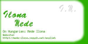 ilona mede business card